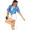 HAPPY BAY Women's Christmas Tree Vacation Holiday Party Short Sleeve Hawaiian Santa Claus Blouse Tops Gifts Shirt for Women - 3 of 4
