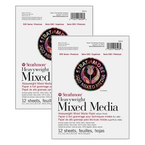 Strathmore 500 Series Mixed Media Pad, 12 Sheet, 6x8 inch, Pack of 2 - 1 of 2