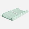 Bacati - Noah Mint Triangles Quilted Muslin Changing Pad Cover - 2 of 4