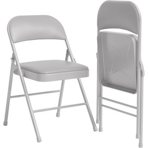 homfan  Folding Chairs With Padded Cushion and Back, Metal Frame Hold Up to 350 Lbs - 1 of 2