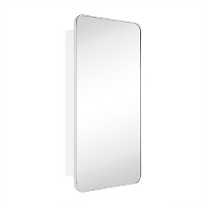 TEHOME Garnes Rectangular Recessed or Surface Mount Metal Medicine Cabinet with Mirror - 1 of 4