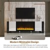 Vynxaria 68" White Modern TV Center with 34.2" Electric Fireplace and Ample Storage - 4 of 4