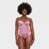 Women's Satin and Mesh Lightly Lined Lingerie Bodysuit - Auden™ - 4 of 4