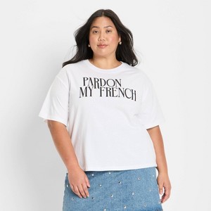 Women's Relaxed Short Sleeve Graphic T-Shirt - Future Collective White - 1 of 3