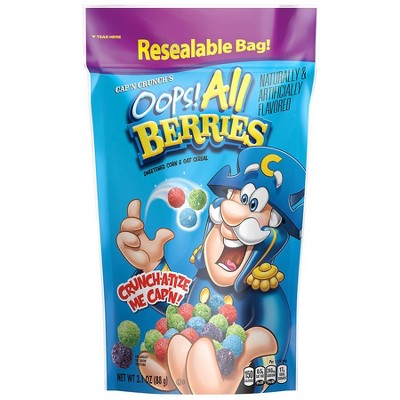 Cap'n Crunch Cereal Pouch Oops! All Berries 3.1 oz