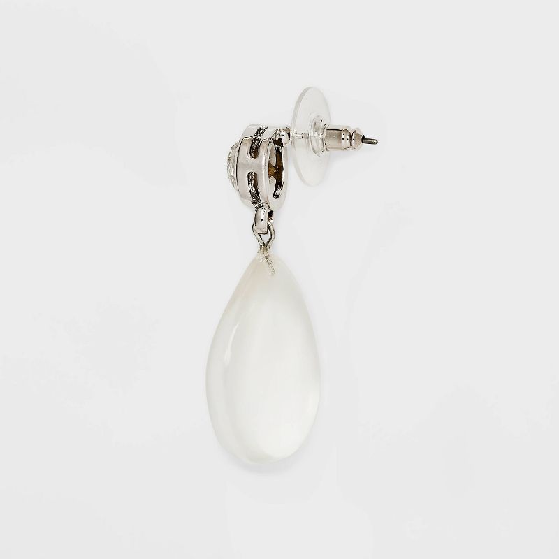 Crystal Tear Drop Earrings - A New Day&#8482; Clear, 4 of 5