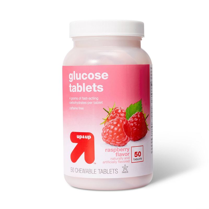 Glucose Tablets - Raspberry Flavor - 50ct - up &#38; up&#8482;, 1 of 4