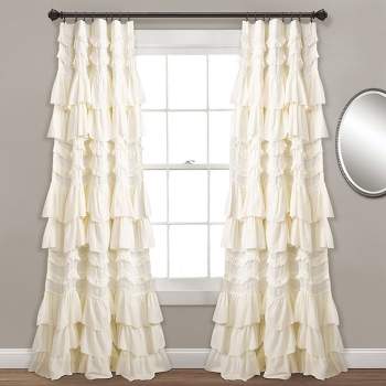 Home Boutique Kemmy Window Curtain Panel Ivory 52X84