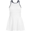 Lands' End Women's Chlorine Resistant Tugless High Neck Swim Dress One Piece Swimsuit - 3 of 4