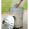 Plow & Hearth - Galvanized Metal Garden Incinerator Can - Made from Durable 28-Gauge Metal - 2 of 4