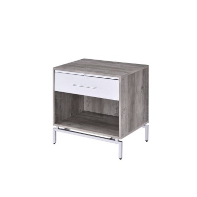 Cistus Accent Table Gray Oak/White - Acme Furniture