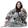 Catalonia Woman Wearable Blanket Hoodie Oversized Sweatshirt, Warm Fleece Pullover Adult Blanket, Cozy Birthday Gift for Woman Wife - 3 of 4