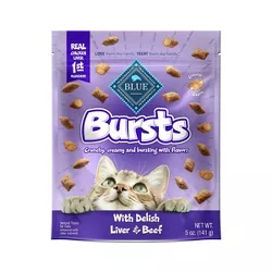 Blue Buffalo Bursts with Chicken, Liver & Beef Crunchy & Creamy Cat Treats - 5oz
