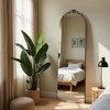 75"x31" Wood Frame Full-Body Mirror, Ladder Inset Arched Black Full-Length Mirror, Vanity Mirror for Bathroom, Bedroom Entryway, Living/Dressing Room - 3 of 4