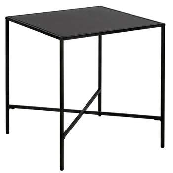 Black Bronze Side Table with Metal Tabletop - Henn&Hart