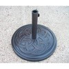 33lb Oakland Living Bronze and Black Round Cement Umbrella Stand: Weather-Resistant Base, UV Protection - 2 of 4