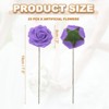 Unique Bargains Durable Bright Colors DIY Creativity Wide Application Artificial Flowers 25 Pc - 2 of 4