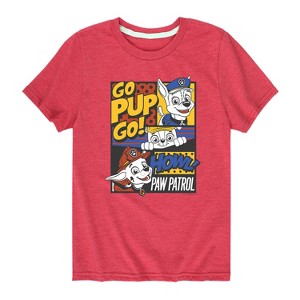 Boys' - Paw Patrol - Go Pup Go Comic Marshall Chase Rubble Short Sleeve Graphic T-Shirt - 1 of 4