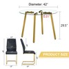 NicBex 5 PCS/7 PCS Dining Table Set,Round Tempered Glass Dining Table with Gold Metal Legs,4/6 PU Chairs for Kitchen/Apartment - 3 of 4