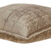 Parkland Collection,Byblo Taupe Solid Quilted Throw Pillow - 4 of 4