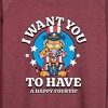 Women's - Garfield - Want You To Have A Happy Fourth Lightweight French Terry Wide Neck Long Sleeve Shirt - 2 of 4