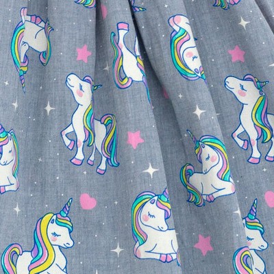 light blue, unicorns