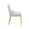 Meridian Furniture,Haines Beige Linen Textured Polyester Fabric Dining Chair - 4 of 4