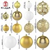 Aoibox 87 Piece Christmas Ball Ornament Set Shatterproof Plastic Gold Hanging Decorations for Tree Holiday Party Home Decor 40mm to 80mm - 3 of 4