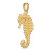 Black Bow Jewelry 14k Yellow Gold 3D Seahorse Pendant - 4 of 4