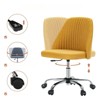 FONTOI Task and Office Chairs, Office Chair with Cross-Leg and Adjustable Height, Armless Swivel for Home Office, Yellow, 20.4"*22.8"*29.3" - 4 of 4