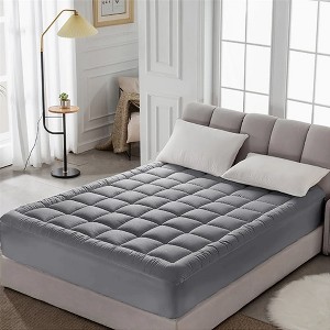 Aghana Digitals 450gsm Premium Down-Alternative Mattress Pad with 360° Elastic Skirt, Antibacterial - 1 of 4