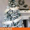 Hykolity 6.5'/7.5'/9' Snow Flocked Artificial Christmas Tree with Pine Cones, Metal Stand and Hinged Branches - 2 of 4