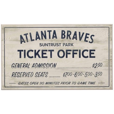 Mlb Atlanta Braves Baseball Field Metal Panel : Target