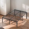 ChicFurnit Mattress Bases Metal Platform Bed Frame Modern Heavy Duty Steel Support Design for Bedroom Comfort, Black, 74.6"*53.6"*14" - 2 of 4
