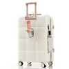 Whisen 3-Piece ABS Hardside Luggage Set with 360° Spinner Wheels, Textured Finish, Side Hooks, Built-in Cup Holder - 2 of 4
