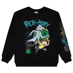 Mens Rick and Morty Sweatshirt - Rick and Morty Mens Multi Print Sweatshirt - Rick & Morty, Summer, Squanchy Classic Crewneck - 1 of 4