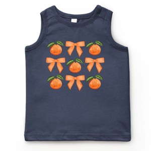The Juniper Shop Coquette Oranges Chart Youth Tank Top - L - Navy - 1 of 4