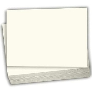 Hamilco Blank Index Cards 5.5 x 8.5 Card Stock 80lb Cover Cream Cardstock Paper - 100 Pack - 1 of 4