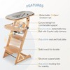 Convertible Wooden High Chair for Babies and Toddlers - Baby Feeding &Toddler Dining Chair with Removable Tray, Cushion and Harness - 2 of 4