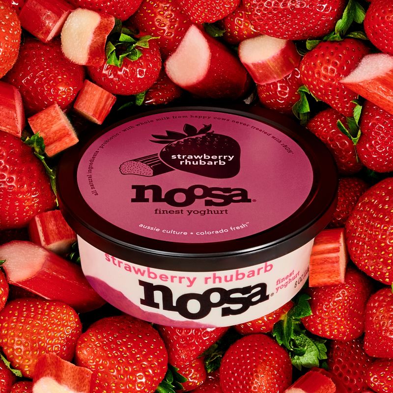Noosa Strawberry Rhubarb Probiotic Whole Milk Yoghurt - 8oz, 3 of 6