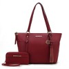 MKF Collection Gloria Vegan Leather Women’s Tote Bag with Wallet Set by Mia K - 2 of 4