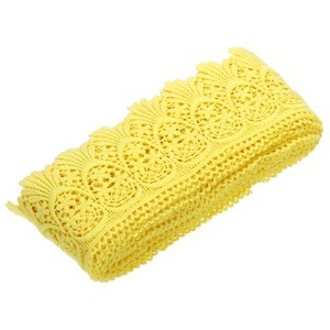 Unique Bargains Cotton Vintage Hollow Lace Decorative Ribbon Trim 4.8 Yards x 3 Inch - 1 of 3