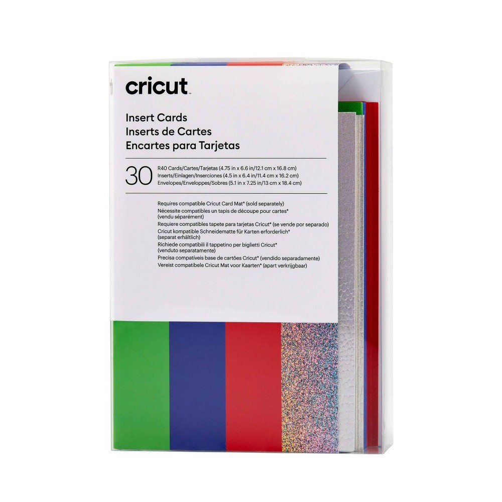 Photos - Envelope / Postcard Cricut 30ct Insert Cards Rainbow Scales Sampler 