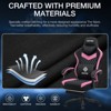 Hoffree Breathable Fabric Massage Gaming Chair Ergonomic Office PC Chair with Footrest & Adjustable - 3 of 4