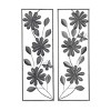 Set of 2 Metal Floral Wall Decors with Gold Frame Green - Olivia & May: Iron Botanical Art, Indoor Vertical Display - image 3 of 4