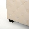 Sapphtopaz Modern Velvet Ottoman Vanity Stool Entryway Bench with Button Tufting Ottoman Shoe Bench for Living Room, Entryway - 4 of 4