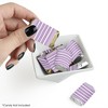 Big Dot of Happiness Purple Stripes - Mini Candy Bar Wrapper Stickers - Simple Party Small Favors - 40 Count - 2 of 4