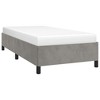 vidaXL Twin Bed Frame, Velvet Upholstered Platform Bed Frame, Light Gray, No Mattress - 2 of 4