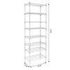 8-Tier Wire Shelving Unit Adjustable Steel Wire Rack - 3 of 4