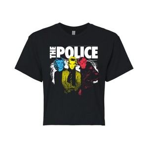 Women's - The Police - The Police Color Pop Cropped Graphic T-Shirt - 1 of 4